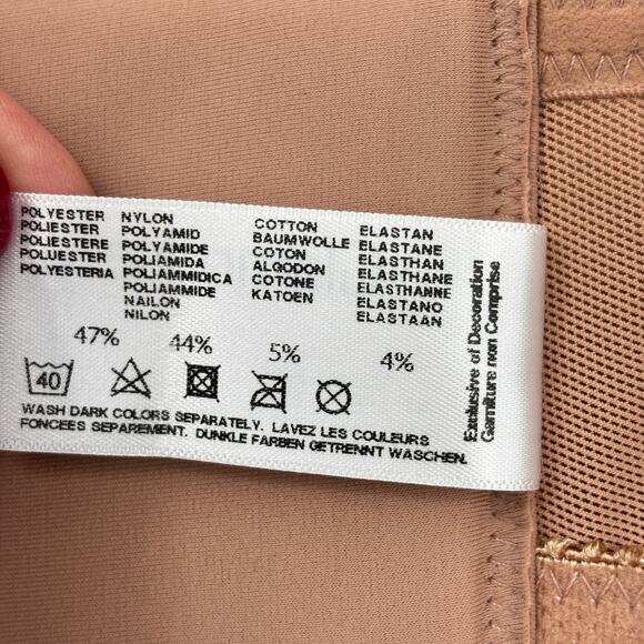 Glamorise Bra Size 50D Cafe MagicLift Natural Shape Support Wire Free Lace Trim - Picture 7 of 7